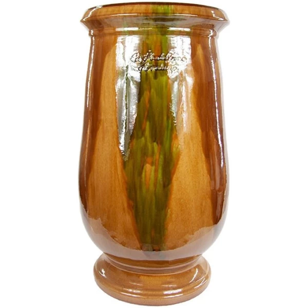 Traditionell glaserad Olivolje kruka Flammé